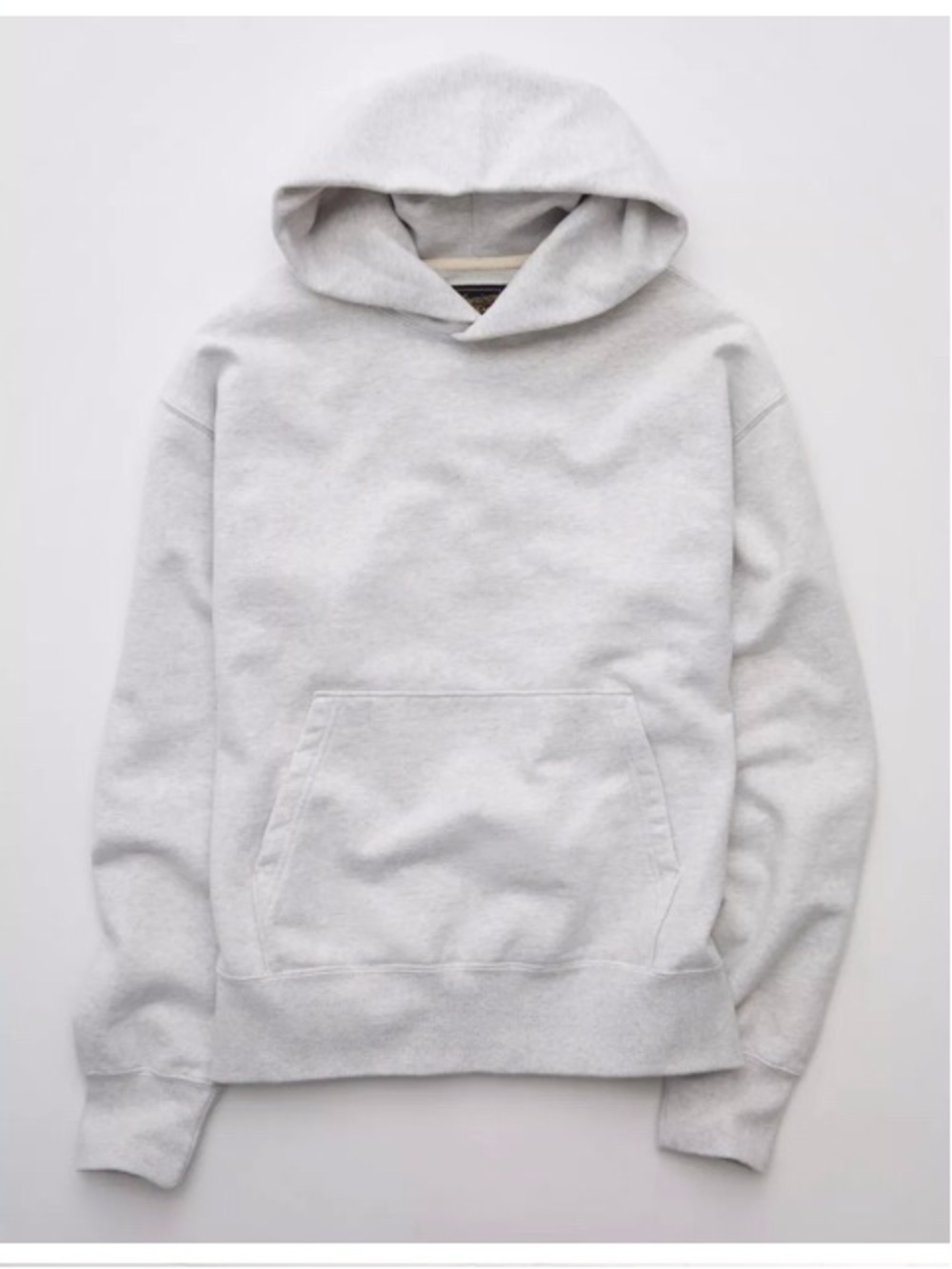 Men's Light Gray Hooded Pullover Sweatshirt
